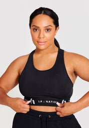 Signature Padded Sports Bra-Black