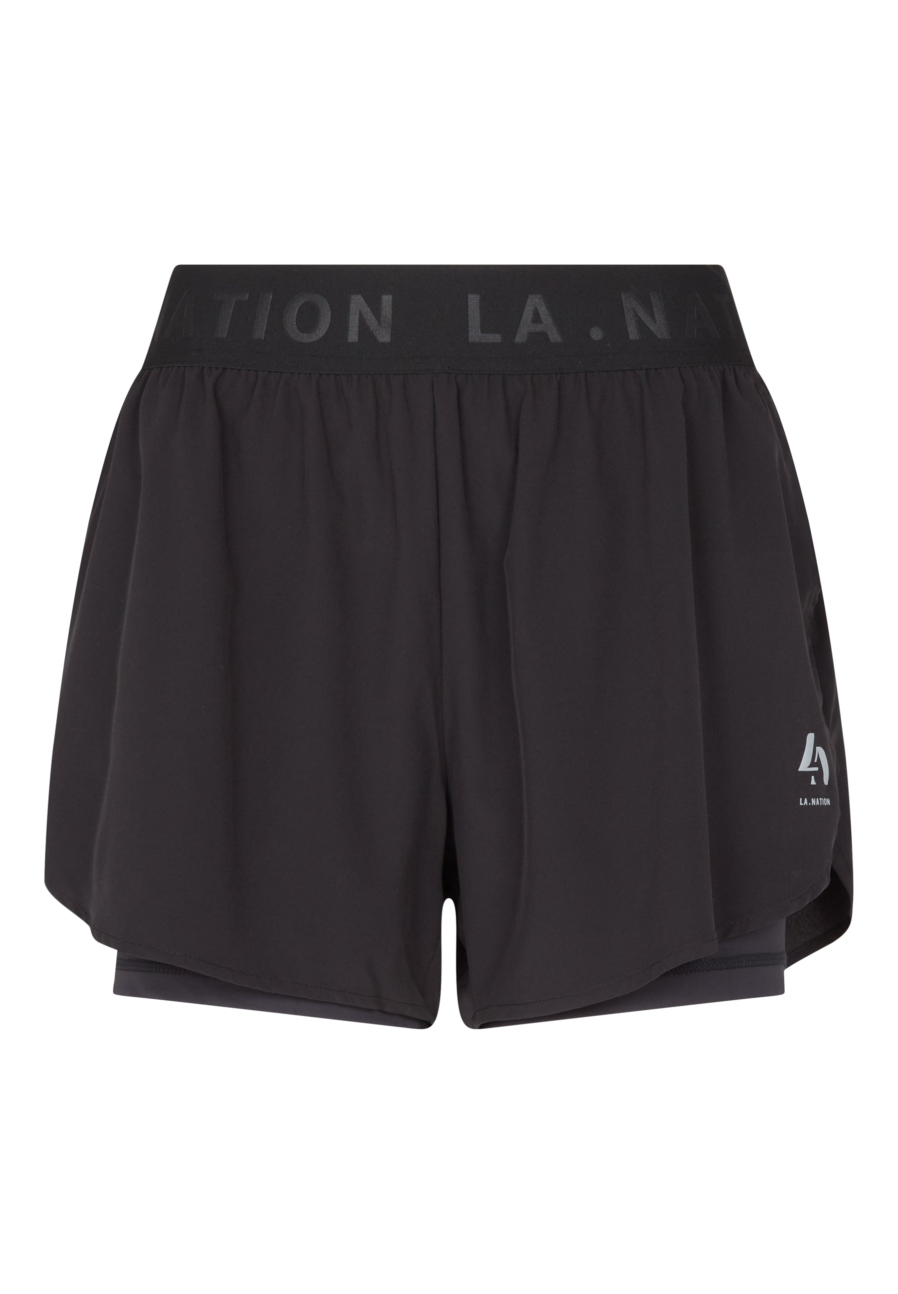 2 in 1 Running Short-Black