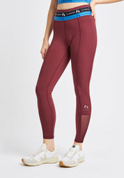 Full Length Leggings with Logo waistband-Purple - LA Nation Activewear