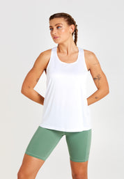 Gym Racer Back Vest-White