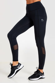 High Waisted Pocket Leggings-Black