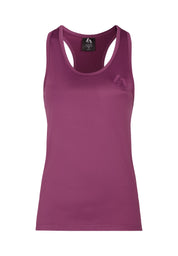 Long Line Open back Vest Top-Purple