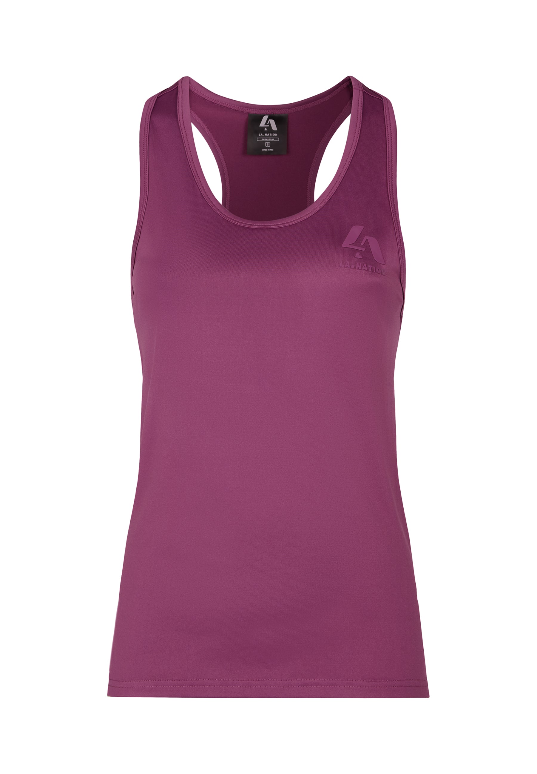 Long Line Open back Vest Top-Purple