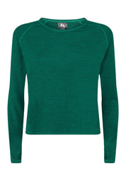 Long sleeve T-Shirt With Cross Over Back-Green
