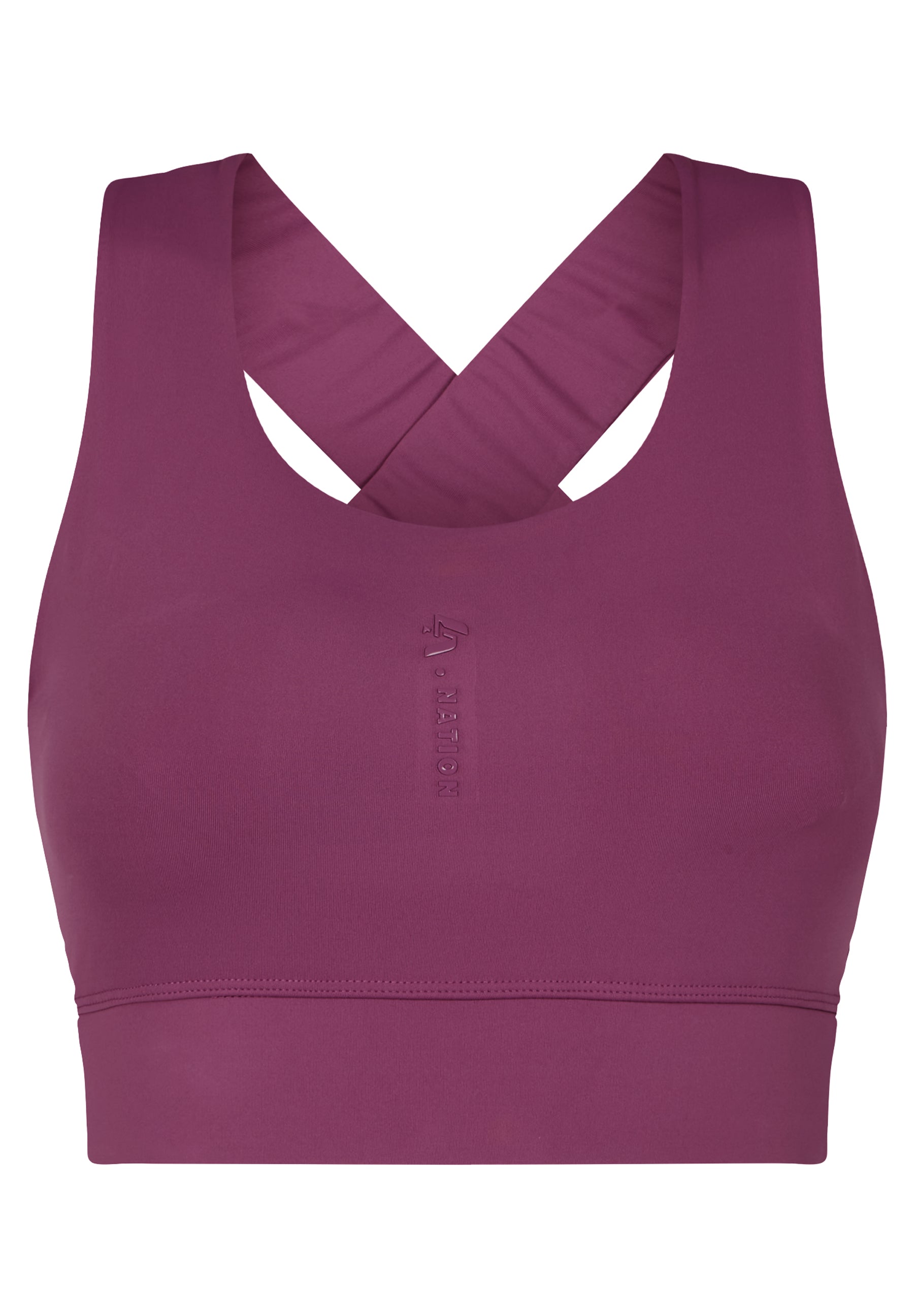 Performance Cross Over Strap Sports Bra-Purple