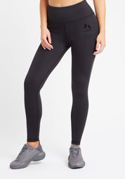 Performance Full Length High Waisted Leggings-Black