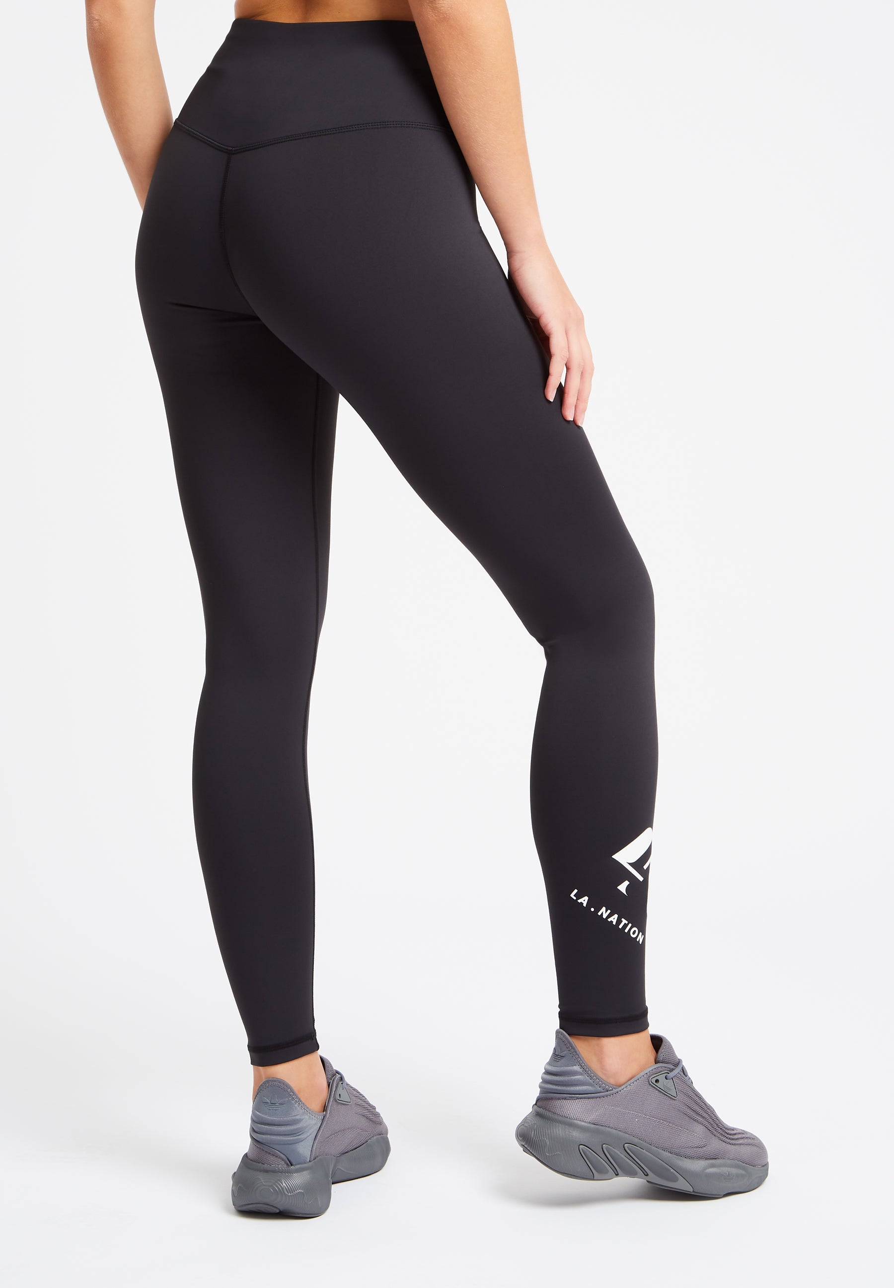 Performance Full Length High Waisted Leggings-Black