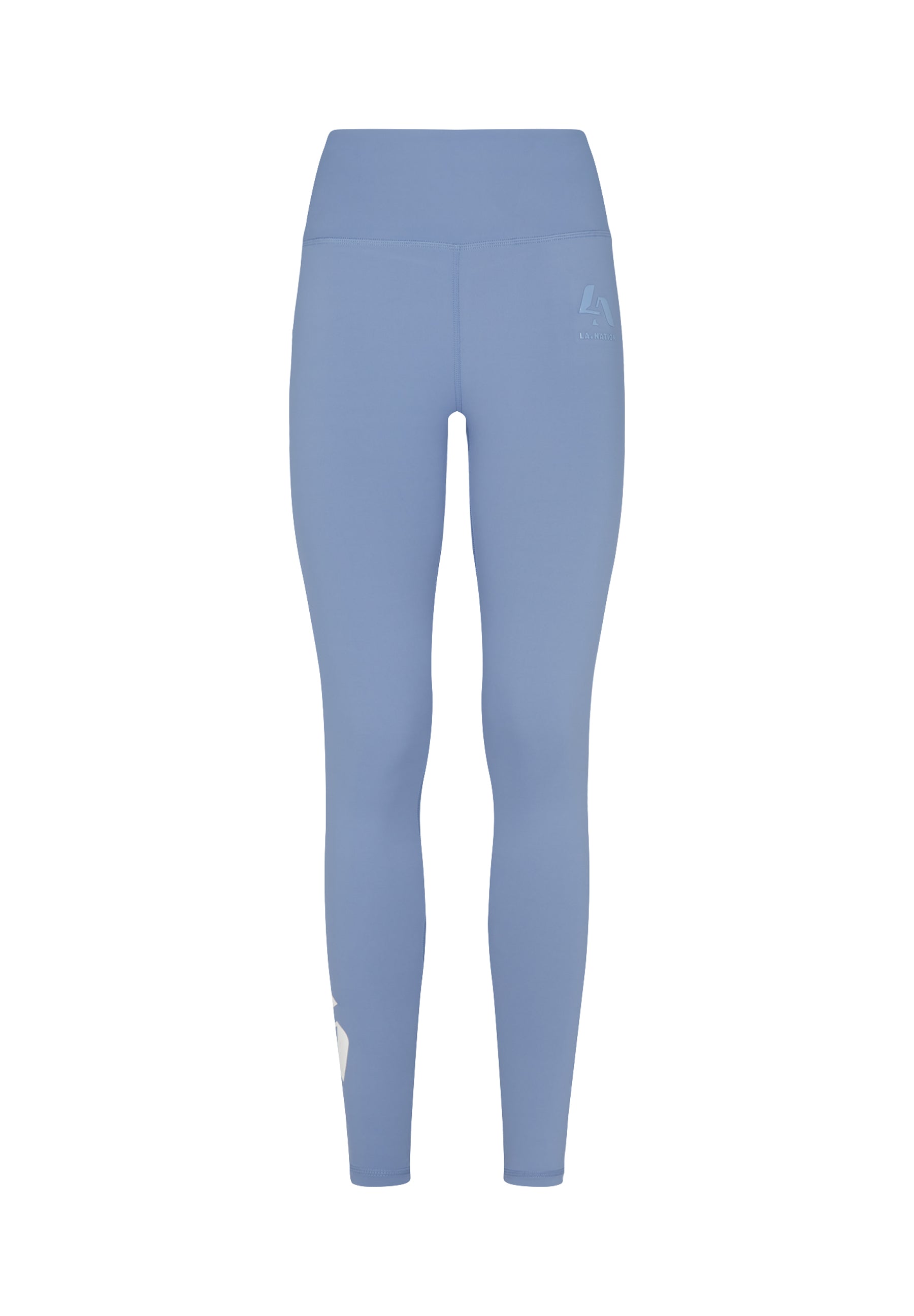 Performance Full Length High Waisted Leggings-Cornflour Blue