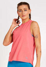 Performance High Neck Vest-Coral