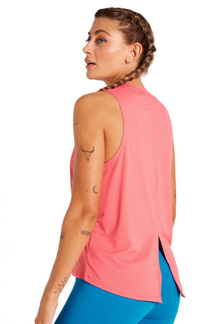 Performance High Neck Vest-Coral