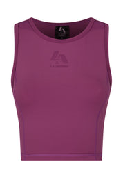 Performance Sleeveless Crop Top-Purple