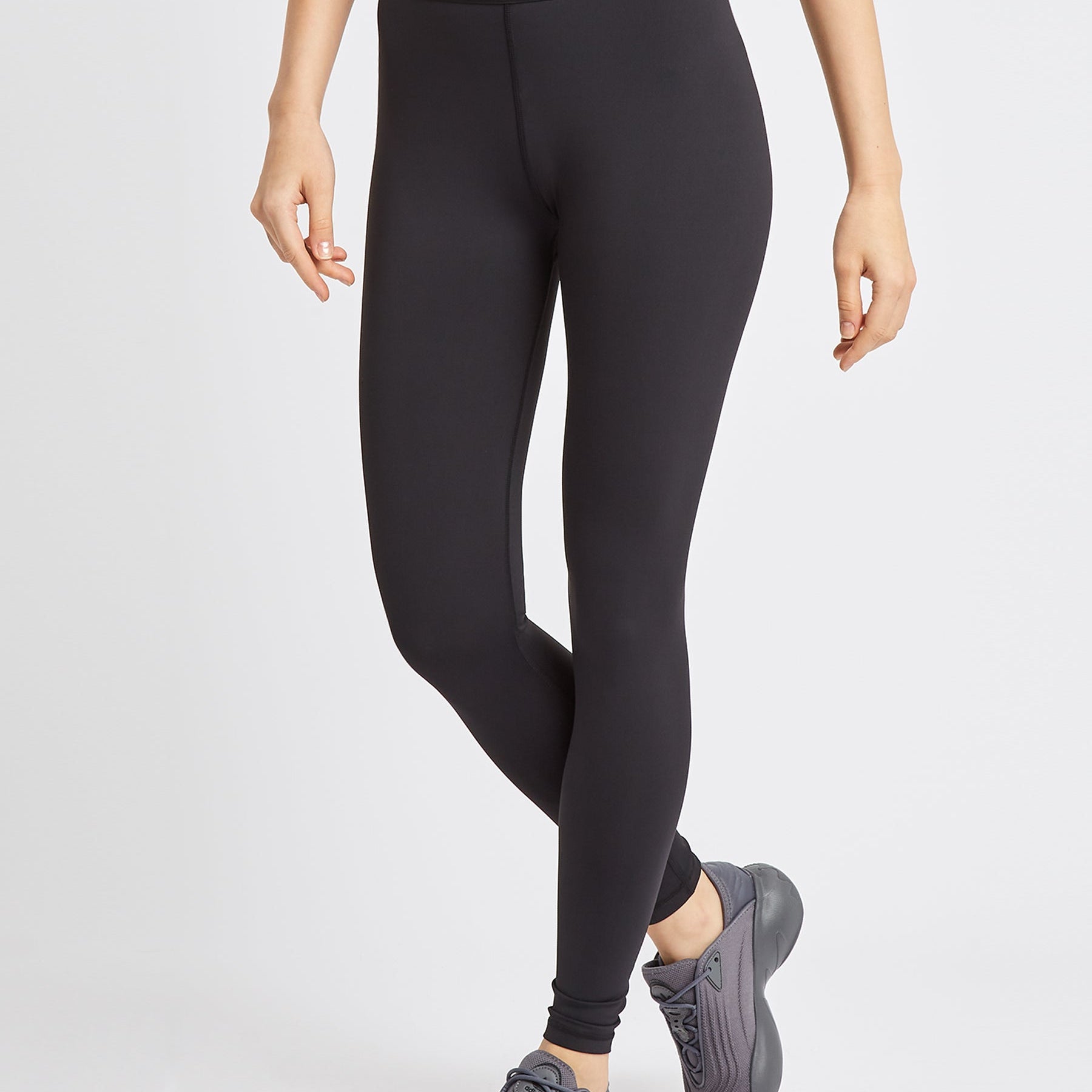 Signature High Waisted Full Length Leggings-Black