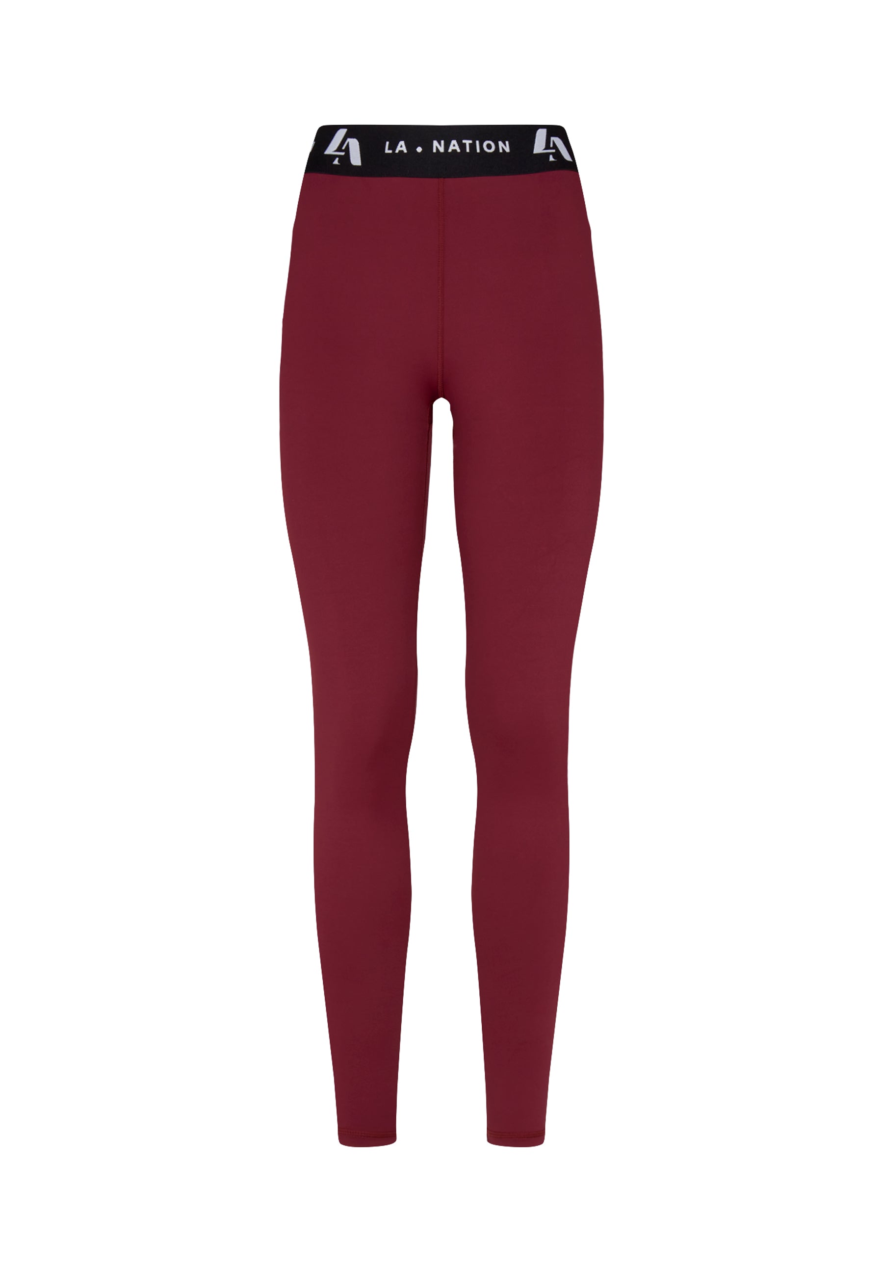 Signature High Waisted Full Length Leggings-Burgundy Purple