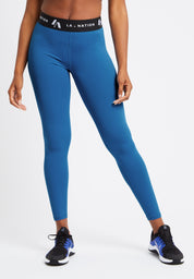 Signature High Waisted Full Length Leggings-Sapphire Blue