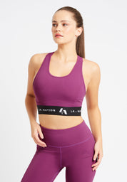 Signature Padded Sports Bra-Purple