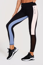 Ultra High Waisted Contrast Leggings-Black