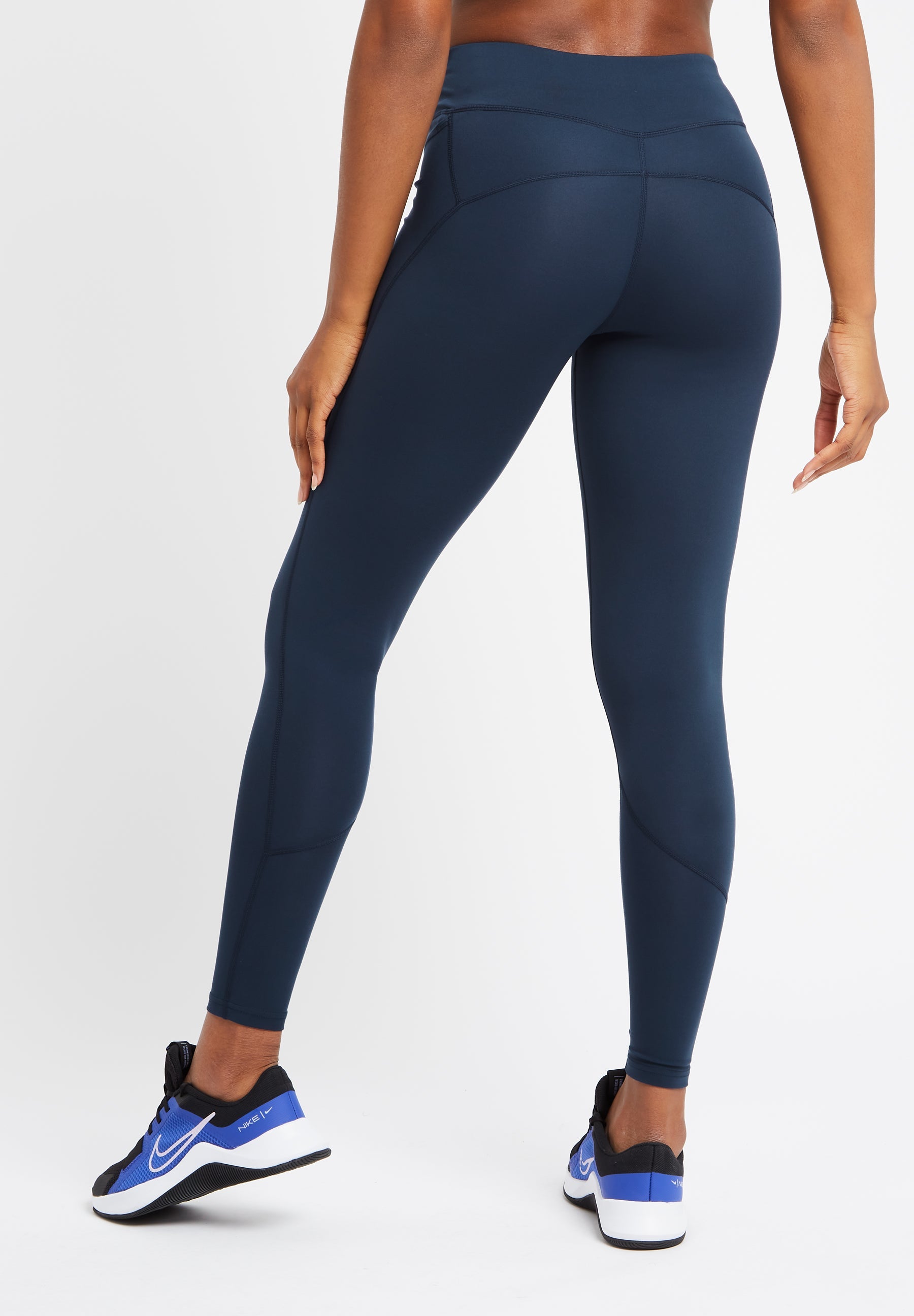 Ultra High Waisted Full Length Gym Leggings-Navy